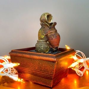 Cordless tranquility pottery fountain.
